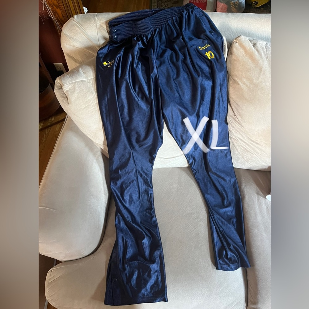 Royal blue snap pants bee logo and name/number stitched (can remove name/number)